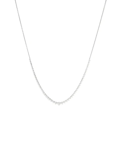 1.00 Carat TW Laboratory-Grown Diamond Tennis Necklace set 10kt White Gold