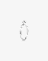 Solitaire Engagement Ring with 0.50 Carat TW of Diamonds in 14kt White Gold