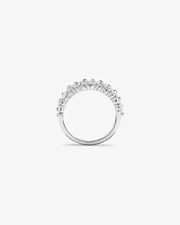 2.46 Carat TW Laboratory-Grown Marquise and Round Brilliant Diamond Ring 10kt White Gold