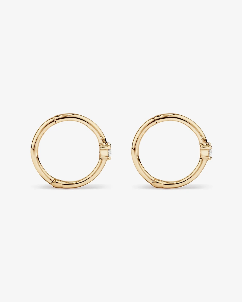 Diamond Accent Sleeper Earrings 10kt Yellow Gold