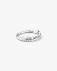 0.25 Carat TW Twist Diamond Wedding Ring in 14kt White Gold