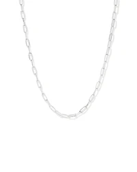 46cm (18.1”) 5.5mm-6mm Width Paperclip Chain in Sterling Silver