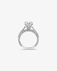 4.47 Carat TW Oval Cut Laboratory-Grown Diamond Engagement Ring in 18kt White Gold