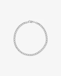 19cm (20") 3.75mm Width Semi Solid Diamond Cut Curb Bracelet in 10kt Gold