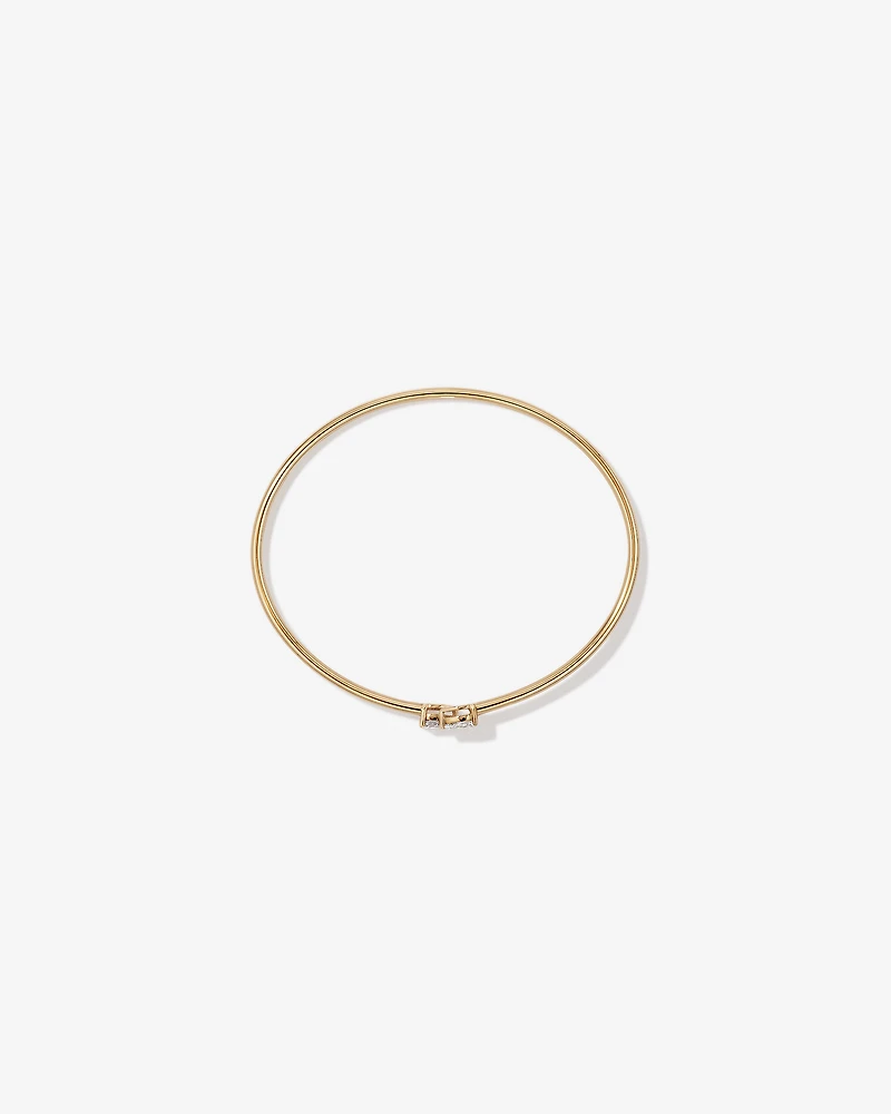 0.60 Carat TW of Laboratory-Grown Pear Cut Diamond Torque Bangle in 10kt Yellow Gold