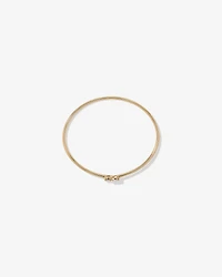 0.60 Carat TW of Laboratory-Grown Pear Cut Diamond Torque Bangle in 10kt Yellow Gold