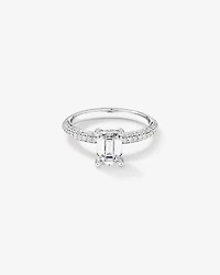 1.94 Carat TW Emerald Cut Laboratory-Grown Diamond Engagement Ring 14kt White Gold