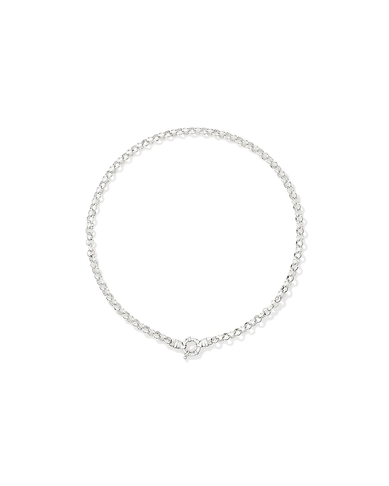 50cm (20") 6.5mm-7mm Width Belcher Chain in Sterling Silver