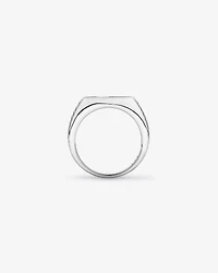 Bague embalière en onyx noir en argent sterling