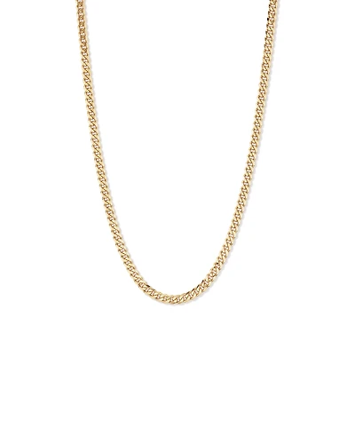 55cm (22") 6.3mm Width Solid Concave Bevelled Curb Chain in 10kt Yellow Gold