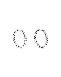 3.00TW Lab Diamond Inside Out Hoop Earrings in Silver - Large