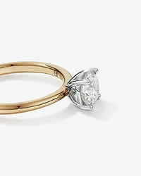 1.00 Carat TW Round Brilliant Canadian Diamond Solitaire in 18kt Yellow & White Gold