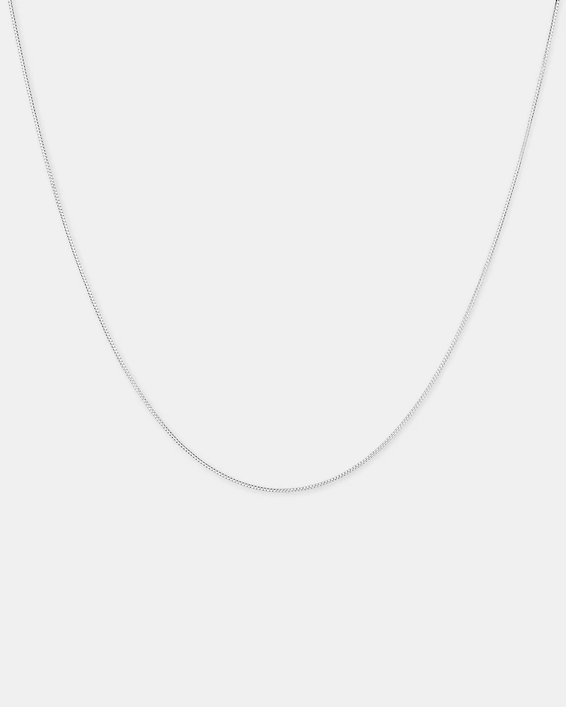 Chaîne à maille vénitienne de 45 cm en or blanc 10 K