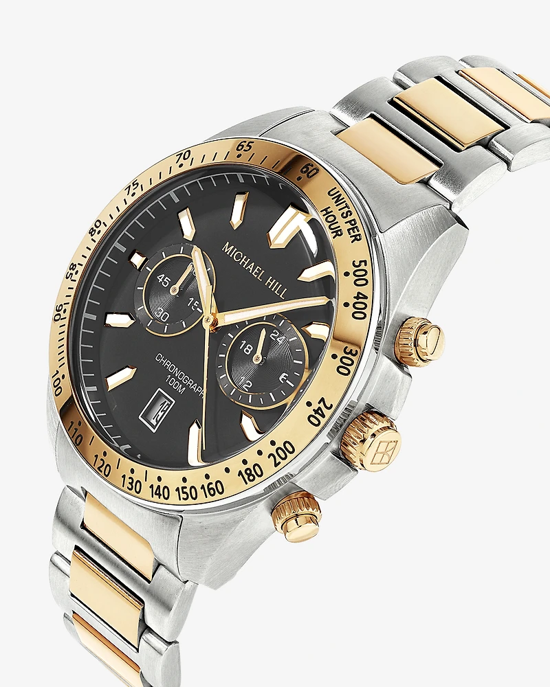 Two-Tone Men's Chronograph Watch in Gold Tone Stainless Steel