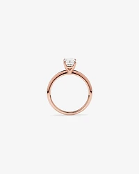1.25 Carat TW Emerald Cut Laboratory-Grown Diamond Solitaire Engagement Ring In 14kt Rose Gold