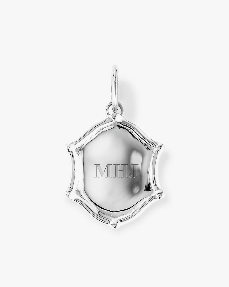 Engravable Shield Pendant in Sterling Silver