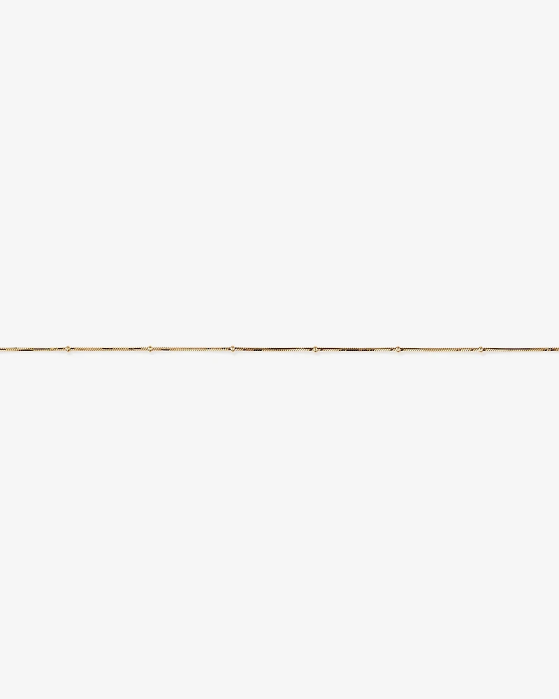 Snake & Bead Station Bracelet in 10kt Yellow Gold