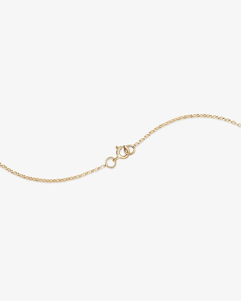 Collier à initiale « H » en or jaune 10 K à diamants totalisant 0,10 ct