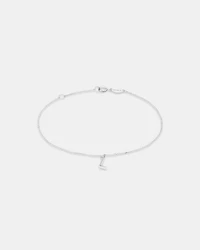 19cm (7.5") L Initial Bracelet in Sterling Silver