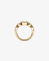 Bague de fiançailles en diamant cultivé laboratoire 5,90 carats sertie 2,90 or jaune 14
