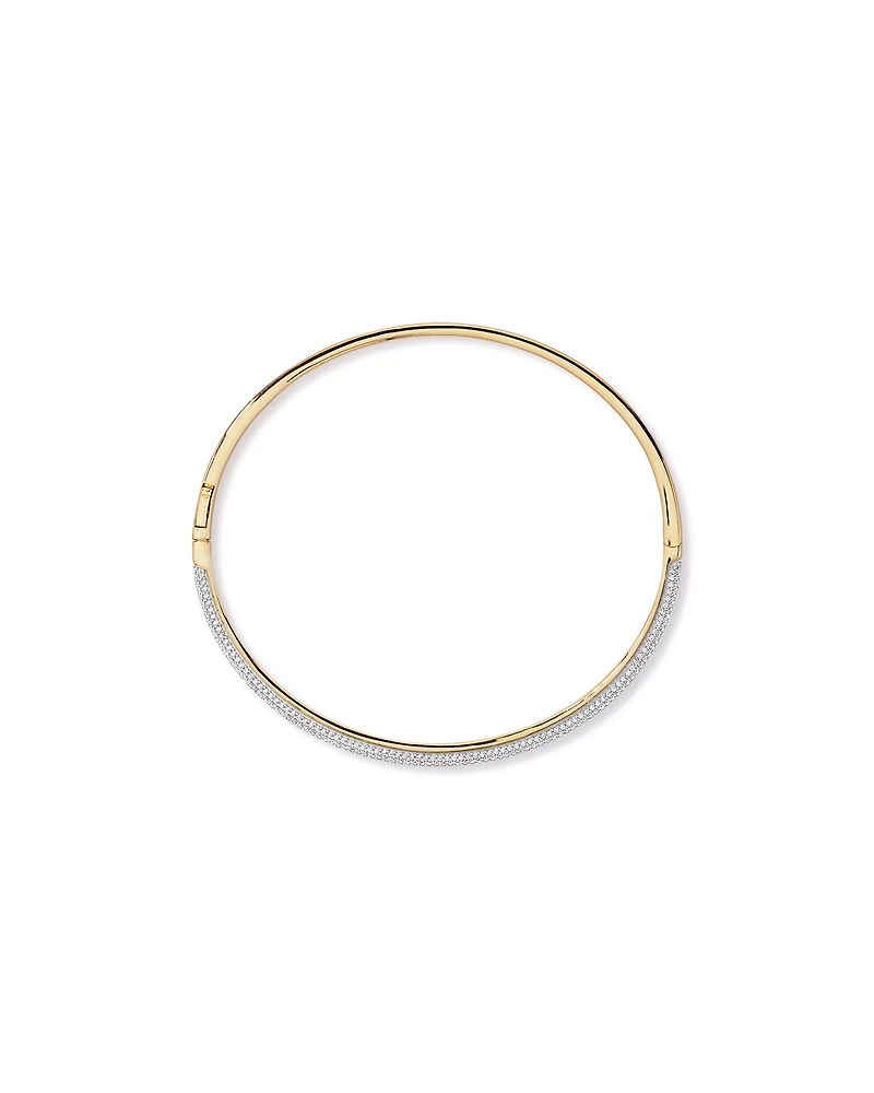 Pavé Hinge Bangle in 18kt Vermeil