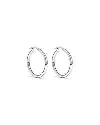 20mm Round Hoop Earrings in Sterling Silver