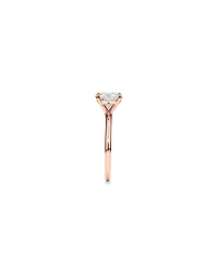 Carat TW Round Brilliant Laboratory-Grown Diamond Solitaire Engagement Ring 14kt Rose Gold