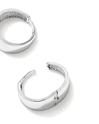 Boucles d'oreilles huggie en forme de effilé en argent sterling