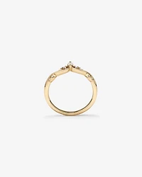 0.12 Carat TW Diamond Contoured Wedding band in 14kt Yellow Gold