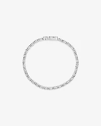 5.02 Carat TW 9 Stone Cluster Diamond Tennis Bracelet in 14kt White Gold