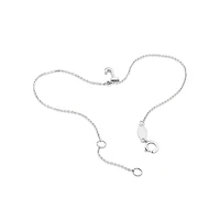 19cm (7.5") J Initial Bracelet in Sterling Silver
