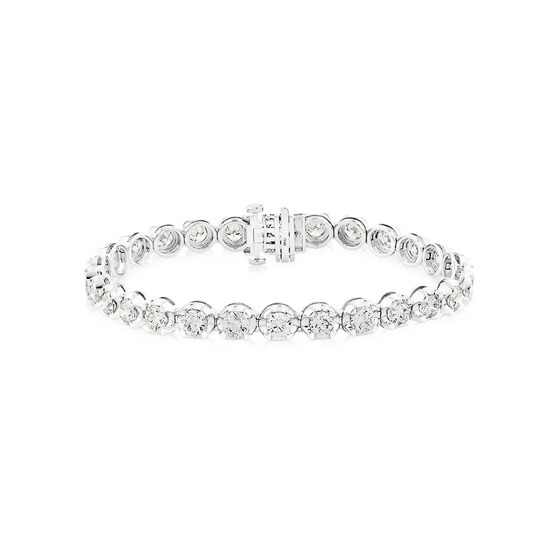 8.00 Carat TW Diamond Tennis Bracelet in 14kt White Gold