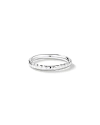 Hammered Finish Ring 10kt White Gold
