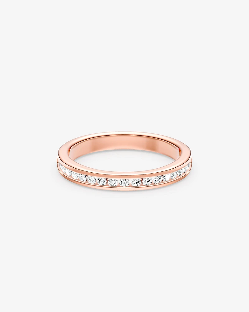 Wedding Band with 0.34 Carat TW of Diamonds in 14kt Rose Gold