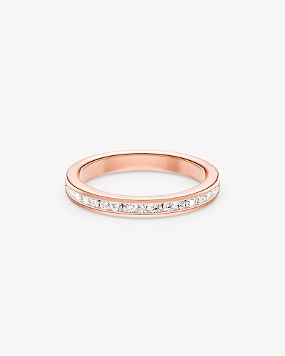 Wedding Band with 0.34 Carat TW of Diamonds in 14kt Rose Gold