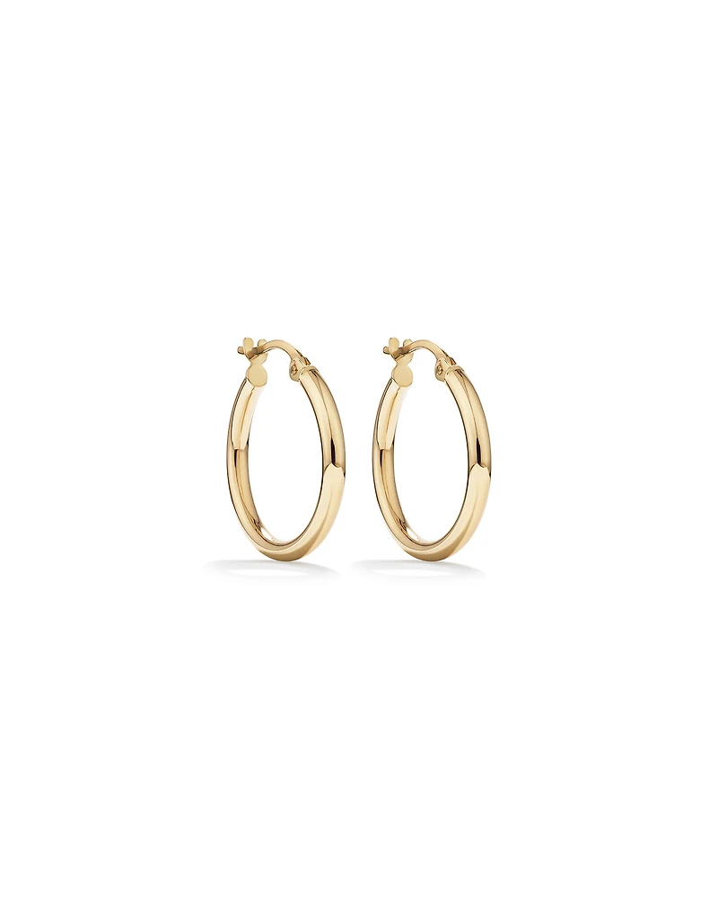 18mm Hoop Earrings in 10kt Yellow Gold
