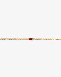 Bracelet gourmette Rubis créé en or jaune 10 ct