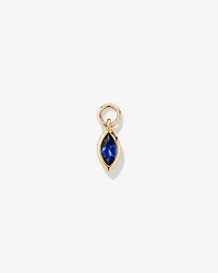 Sapphire Single Earring Charm in 10kt Yellow Gold