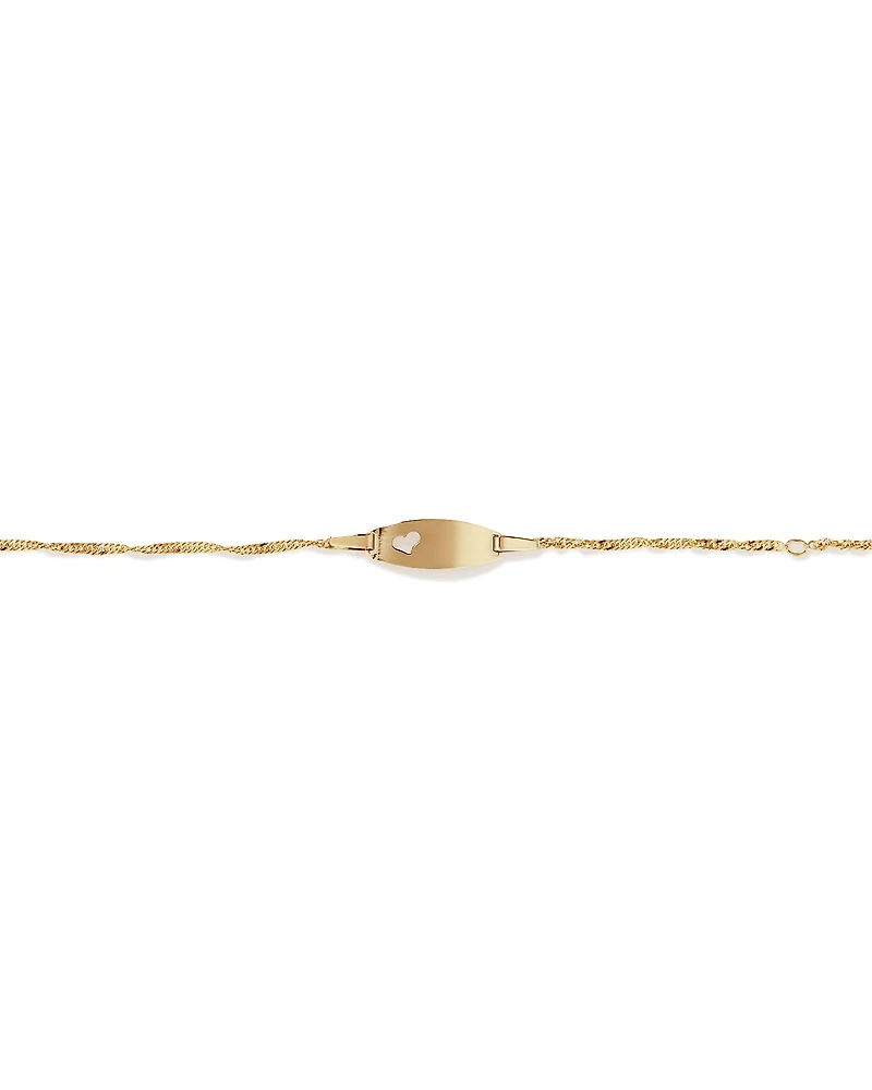 14cm (5.5") Baby Identity Bracelet in 10kt Yellow Gold