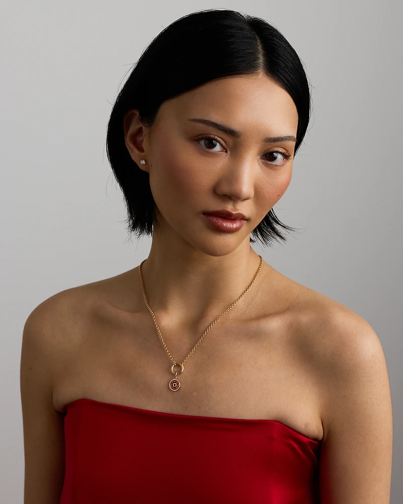 Lunar Horse Coin Pendant in 10kt Yellow Gold