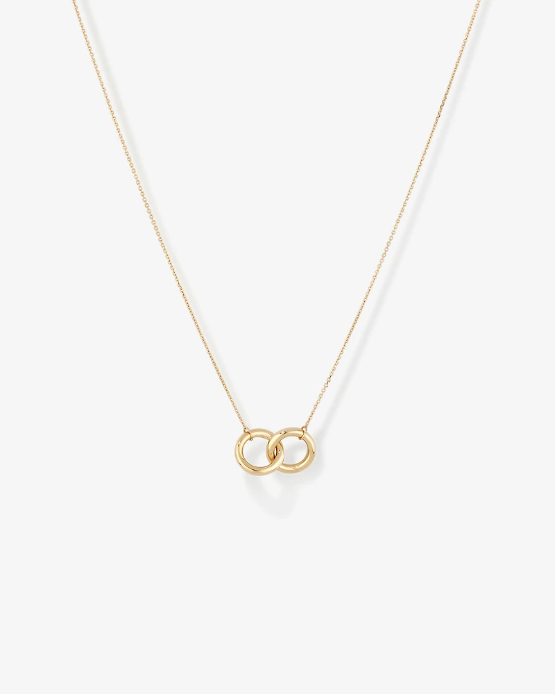 Collier en or jaune 10 K à deux cercles