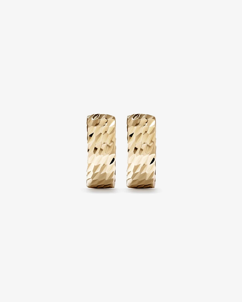 11mm Huggie Earrings 10kt Yellow Gold