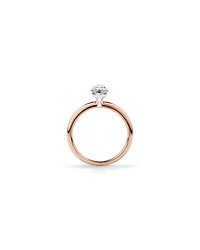 Bague de fiançailles solitaire en diamant cultivé en laboratoire TW Marquise de 1,25 carat en or rose et blanc 14 carats