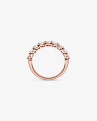 1.30 Carat TW Round Brilliant Laboratory-Grown Diamond Wedding Ring in 14kt Rose Gold