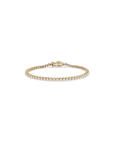 Bracelet de tennis en diamant cultivé en laboratoire TW de 1,80 carat serti en or blanc 10 carats