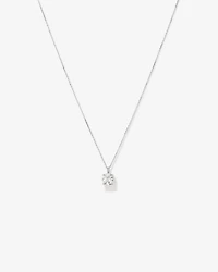 Pendentif solitaire en diamant cultivé en laboratoire 1,50 carat TW en or blanc 14 carats