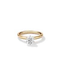 Certified Solitaire Engagement Ring with a 1 Carat TW Diamond in 18kt Yellow/White Gold
