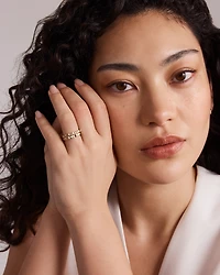 Bague Courbée Signature Connect en Or Rose 10 kt