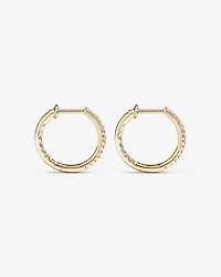 Hoop Earrings With 0.25 Carat TW Of Diamonds in 10kt Yellow Gold