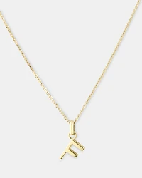F Initial Pendant in 10kt Yellow Gold